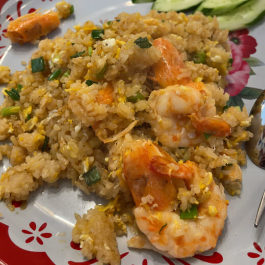 たくたい　海老炒飯up